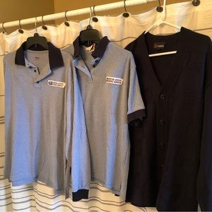 Bundle of United States postal clerk uniform shirts